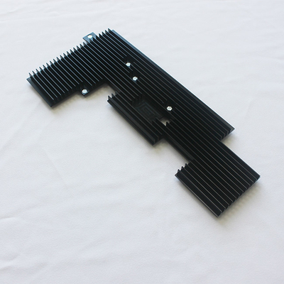 Black Anodized Large Aluminum Profile Heat Sink Black ODM Practical